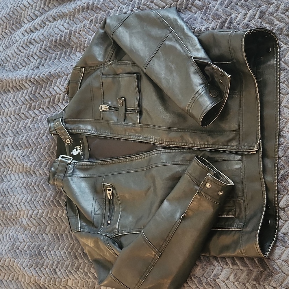 David Outwear Faux Leather Jacket